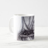 スチルライフペンシルスケッチクラシックホワイトマグ コーヒーマグカップ (正面左)