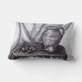 スチルライフペンシルスケッチクラシックランバーピロー ランバークッション (裏面)