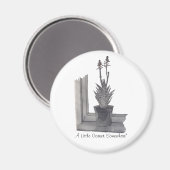 スチルライフポット植物リアリストスケッチ冷蔵庫用マグネット マグネット (正面/裏面)