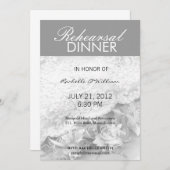 スチルライフ木炭リハーサルディナーカード 招待状 (正面/裏面)