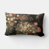 スチルライフ花ヴィンテージフローラバロック ランバークッション (裏面)