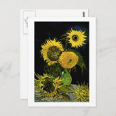 スチルライフ花瓶5ひまわりファンゴッホファインアート ポストカード (正面/裏面)