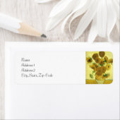 スチルライフ – ファンゴッホ15ひまわり付き花瓶 ラベル (インサイチュ)