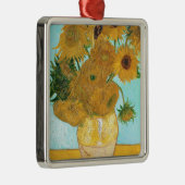 スチルライフ–12 Sunflowers van ゴッホ付き花瓶 メタルオーナメント (右)