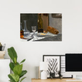 スチルライフwithボトル – クロードモネファインアート ポスター (ホームオフィス)