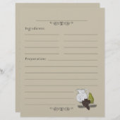 スチル素朴ライフイラストレーションレシピバインダーページ (正面/裏面)