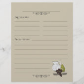 スチル素朴ライフイラストレーションレシピバインダーページ (裏面)