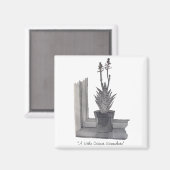 スチル・ライフポットプラント現実のアートスケッチ磁石 マグネット (正面/裏面)