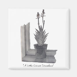 スチル・ライフポットプラント現実のアートスケッチ磁石 マグネット