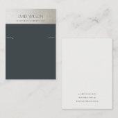 スチーエレガントルグレーシルバーブラックネックレスディスプレイ 名刺 (正面/裏面)