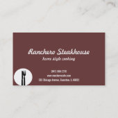 スチークハウスレストランの名刺 名刺 (裏面)