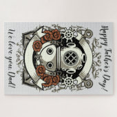 スチービクトリアンムパンク深いシーダイバーレッドローズ ジグソーパズル (横)