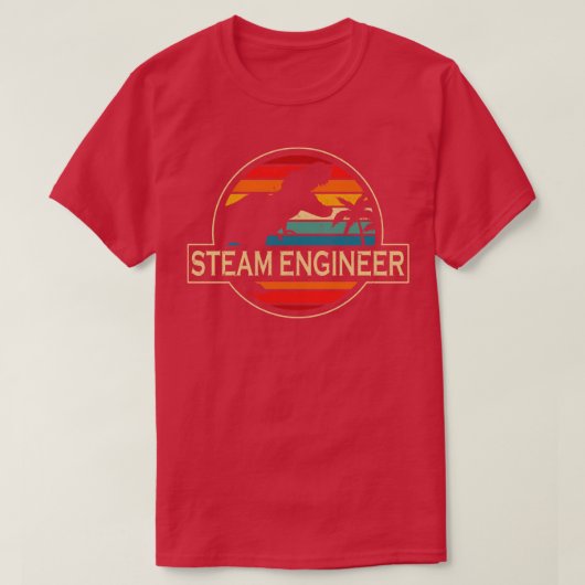 スチームエンジニア恐竜 Tシャツ (デザイン正面)