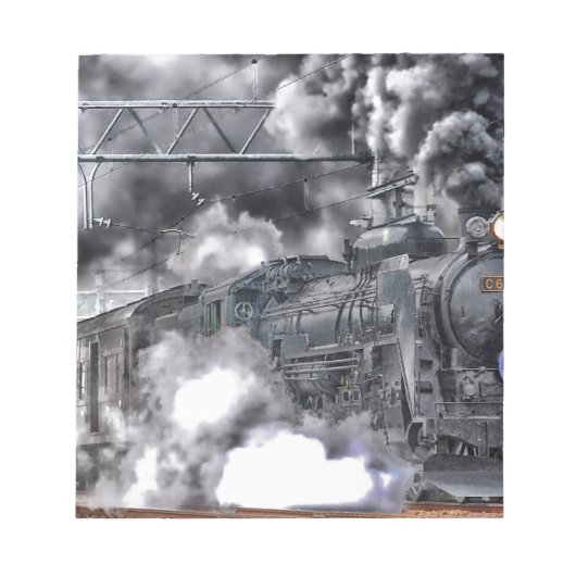 スチームエンジンHDR写真をトレイン ノートパッド (正面)