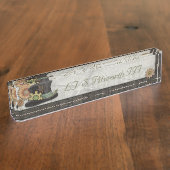 スチームサススチームパンクミックスメディア名前をカスタムする デスクネームプレート (側面)