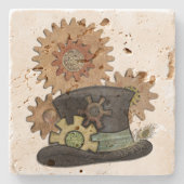 スチームサススチームパンク混合媒体 ストーンコースター (正面)