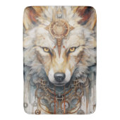 スチームシャドウスチームパンクウルフ バスマット (正面縦)