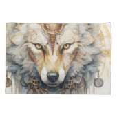 スチームシャドウスチームパンクウルフ 枕カバー (裏面-左)