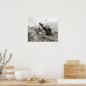 スチームショベル、1910。ヴィンテージ写真 ポスター (キッチン)