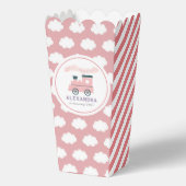 スチームトレインオールアボードピンクガール誕生日ポップコーン フェイバーボックス (裏面)