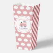 スチームトレインオールアボードピンクガール誕生日ポップコーン フェイバーボックス (正面)