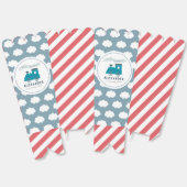 スチームトレインオールアボードブルーボーイ誕生日ポップコーン フェイバーボックス (見開き)