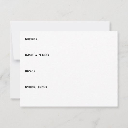 スチームトレインバースデーパーティ招待状 招待状 (裏面)