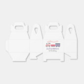 スチームトレインピンクの女の子の誕生日ありがとう好意ボックス フェイバーボックス (折り畳みなし)