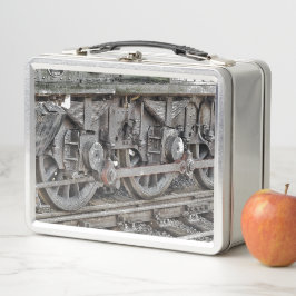 スチームトレインホイール メタルランチボックス