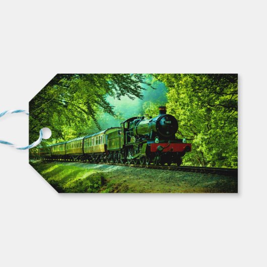 スチームトレインマンの誕生日パーティーありがとう ギフトタグ (裏面横)