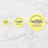 スチームトレインマンズバースデーパーティーテーブル紙吹雪 コンフェッティ (正面)