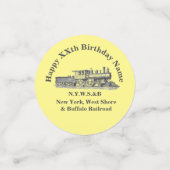 スチームトレインマンズバースデーパーティーテーブル紙吹雪 コンフェッティ (スモール正面)