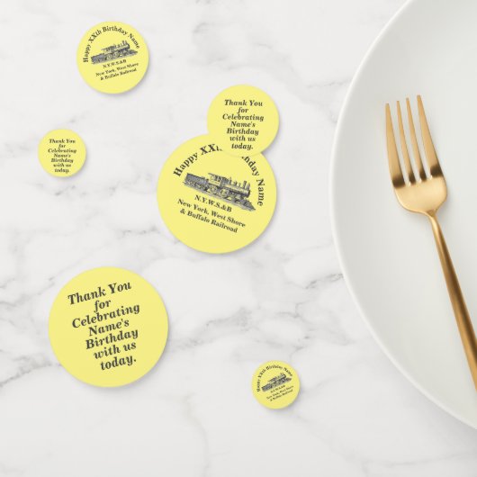 スチームトレインマンズバースデーパーティーテーブル紙吹雪 コンフェッティ (グループ)