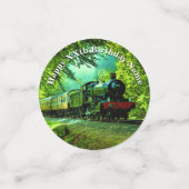 スチームトレインマンズバースデーパーティーテーブル コンフェッティ (スモール正面)