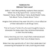 スチームトレインラバーファン – 私が予備時間で何をするか Tシャツ