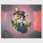 スチームパおもしろいンクハット付きペリカン ラッピングペーパー (フラット)