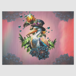 スチームパおもしろいンクハット付きペリカン 薄葉紙