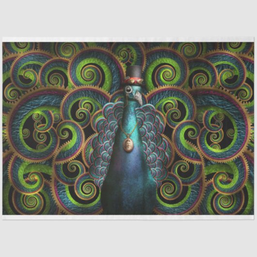 スチームパンクかわいらし-孔雀のように 薄葉紙 (正面)