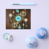 スチームパンクさびた背景(ターコイズレンズ付) チラシ (シングル)