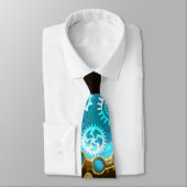 スチームパンクさびた背景(ターコイズレンズ付) ネクタイ (タイ)