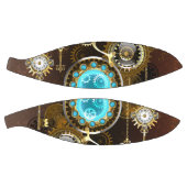 スチームパンクさびた背景(ターコイズレンズ付) バスケットボール (パネル)