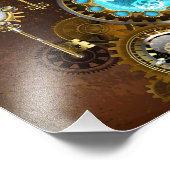 スチームパンクさびた背景(ターコイズレンズ付) フォトプリント            (角)