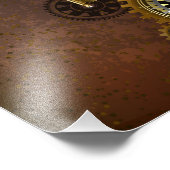 スチームパンクさびた背景(ターコイズレンズ付) フォトプリント            (角)