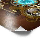 スチームパンクさびた背景(ターコイズレンズ付) フォトプリント            (角)