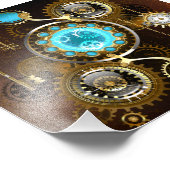 スチームパンクさびた背景(ターコイズレンズ付) フォトプリント            (角)