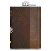 スチームパンクさびた背景(ターコイズレンズ付) フラスク (裏面)