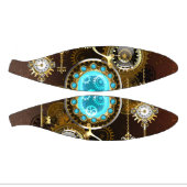 スチームパンクさびた背景(ターコイズレンズ付) ミニバスケットボール (パネル)