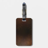 スチームパンクさびた背景(ターコイズレンズ付) ラゲッジタグ (裏面縦)