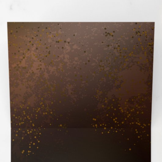 スチームパンクさびた背景(ターコイズレンズ付) 三つ折りクリスマスカード (内部最初)