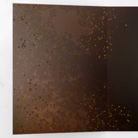 スチームパンクさびた背景(ターコイズレンズ付) 三つ折りクリスマスカード (内部最初)